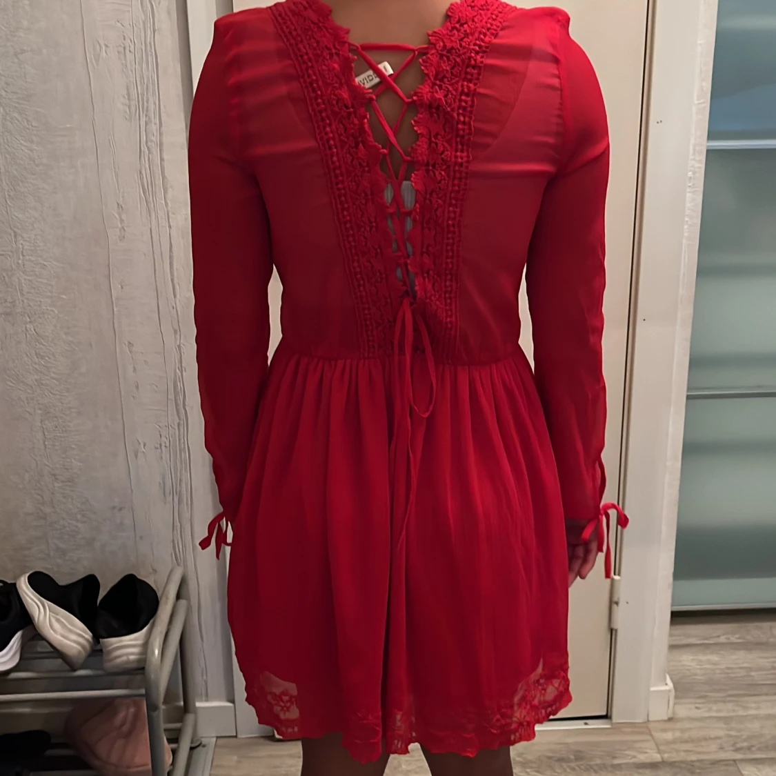 Hm - Klänning röd  - 90