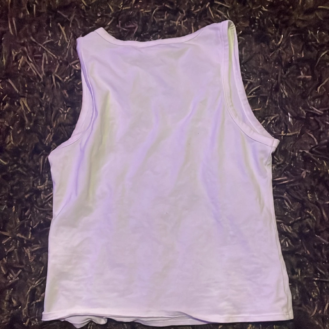 Vitt linne med paliget tryck - 90