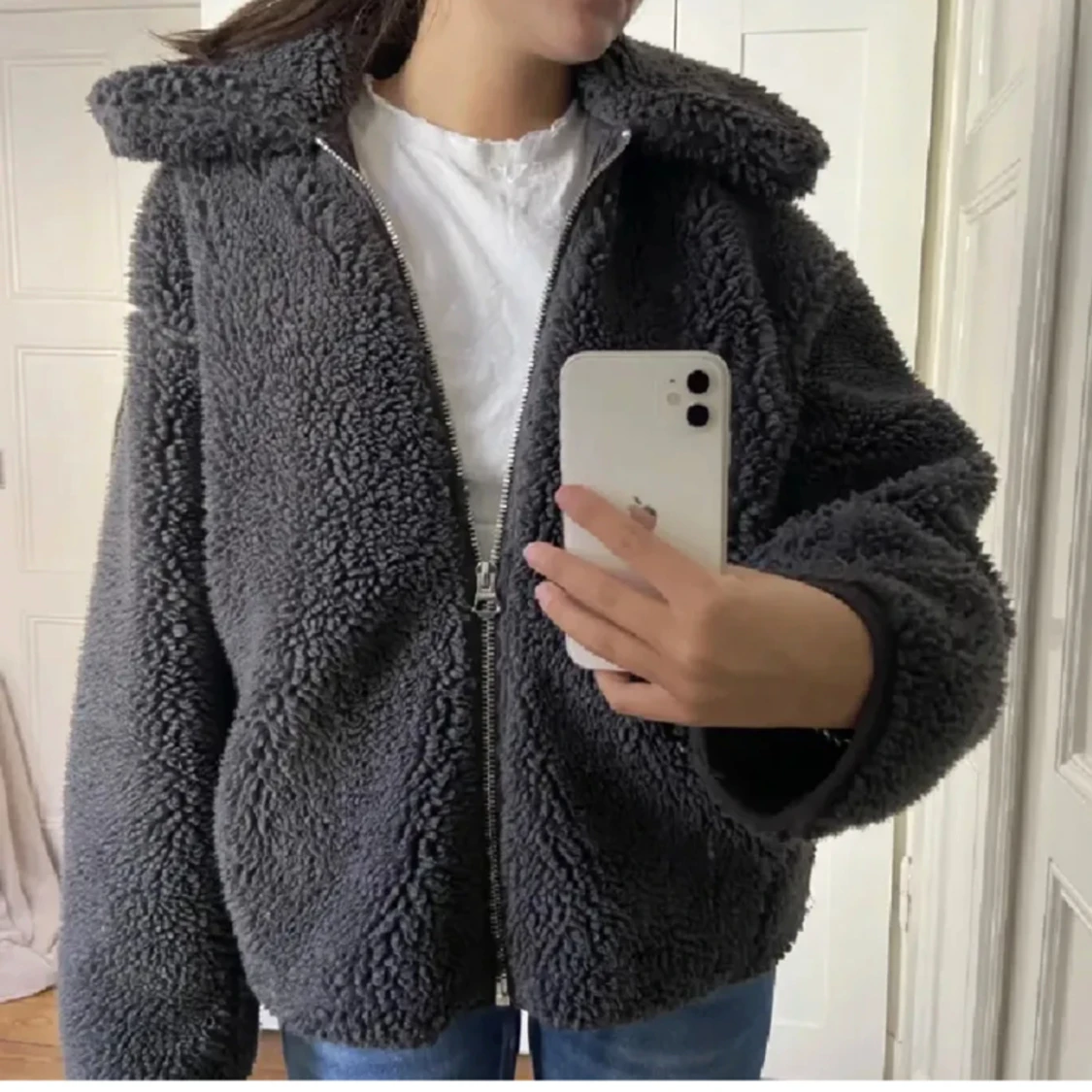 Grå teddyjacka