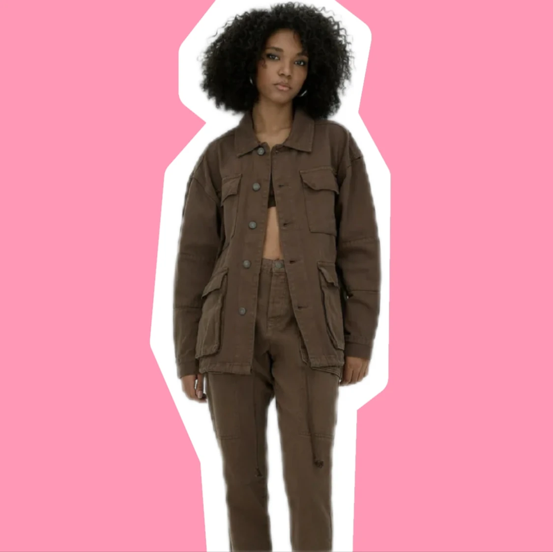 Brun jeansjacka - 91