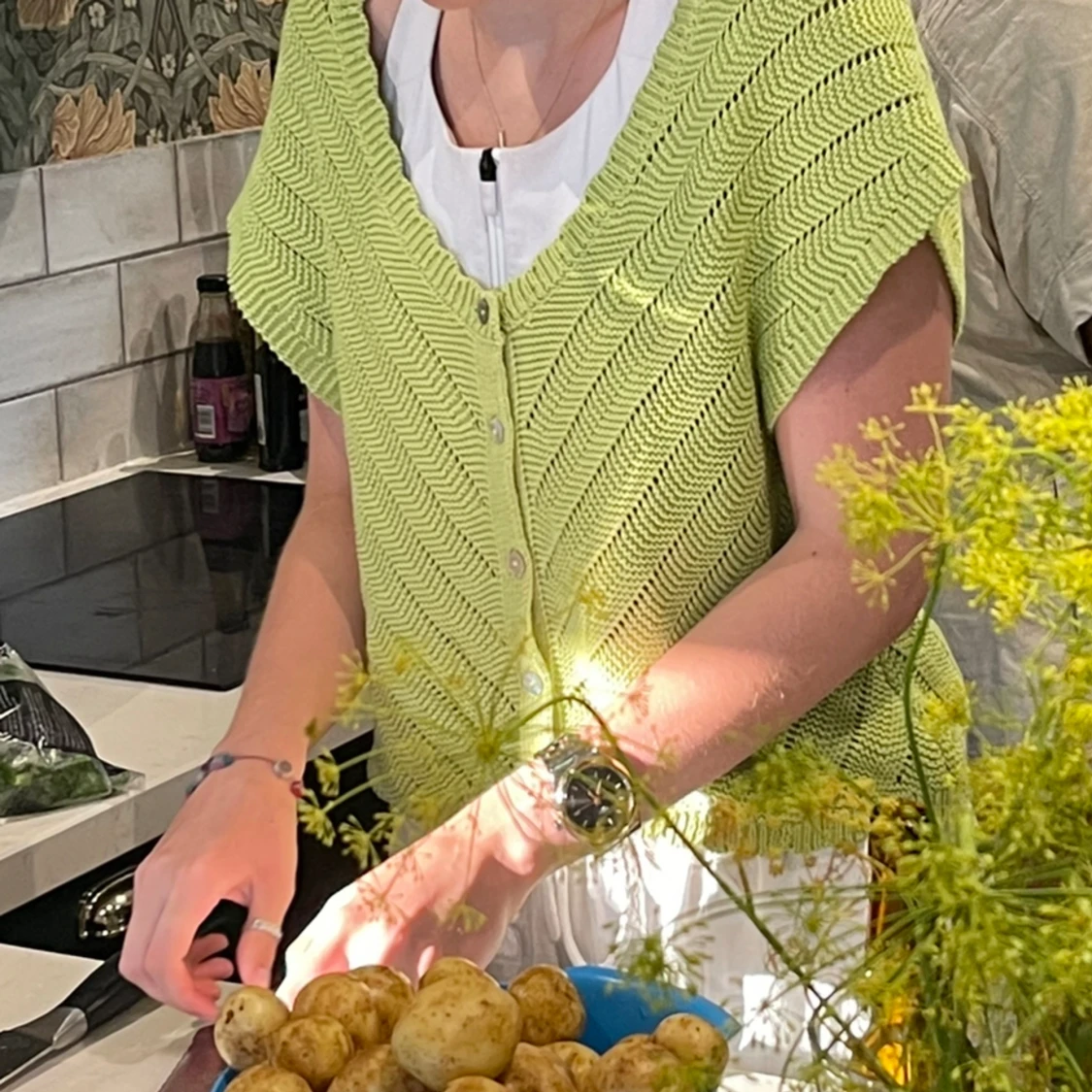 Kortärmad Grön Kofta  - 1