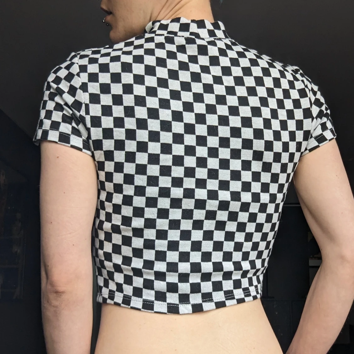 Schackrutig topp XS - 91