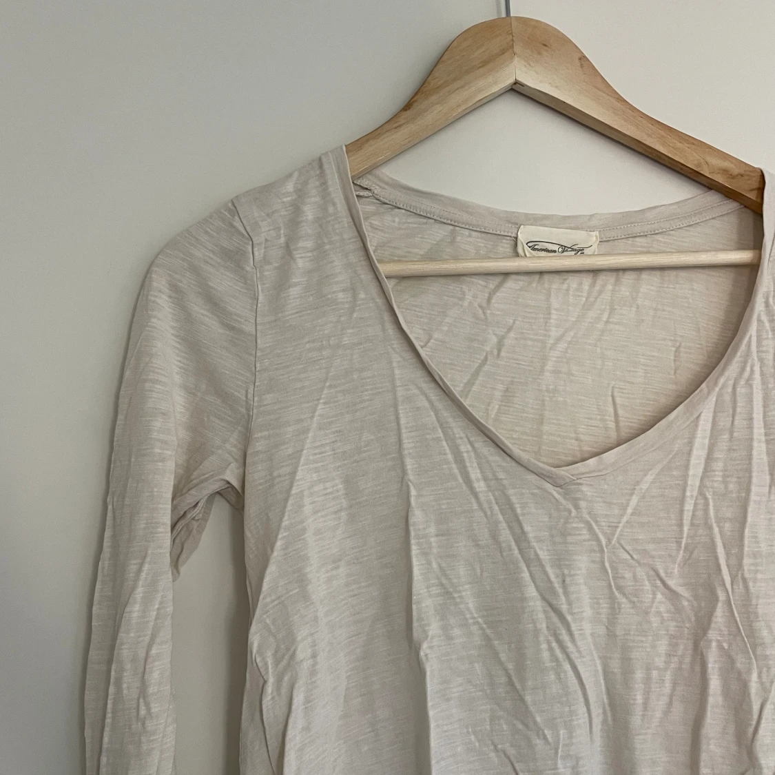 Beige långärmad i viskos - 91