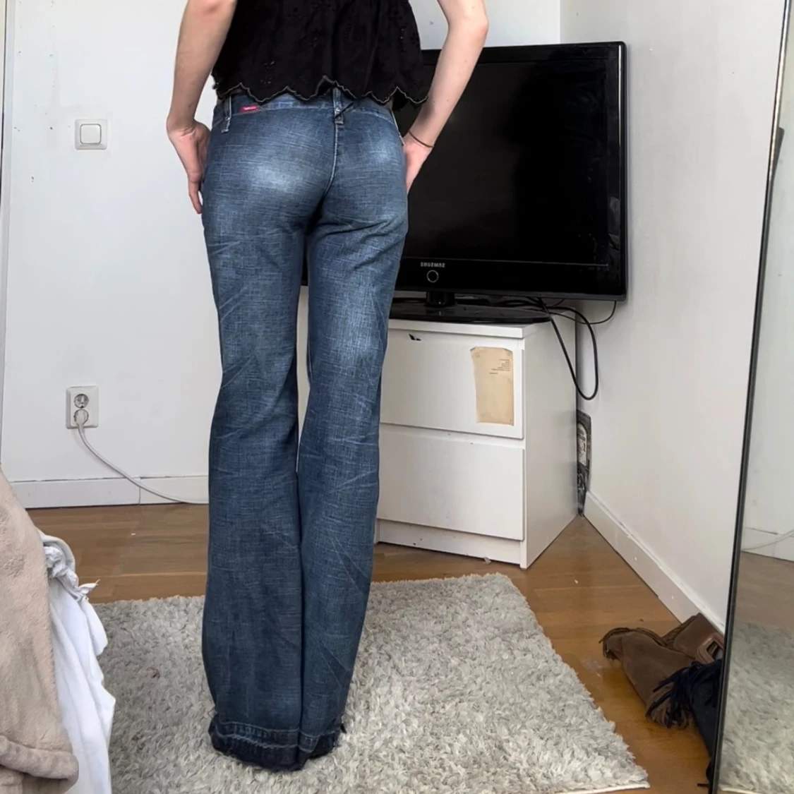 lågmidjade jeans  - 91