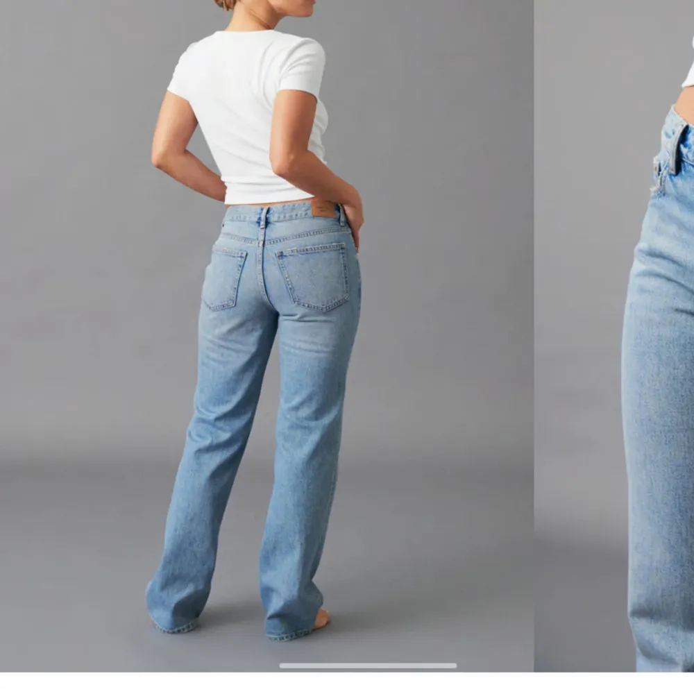 Säljer min low waist jeans från gina då det inte kommer till användning!❤️ . Jeans & Byxor.
