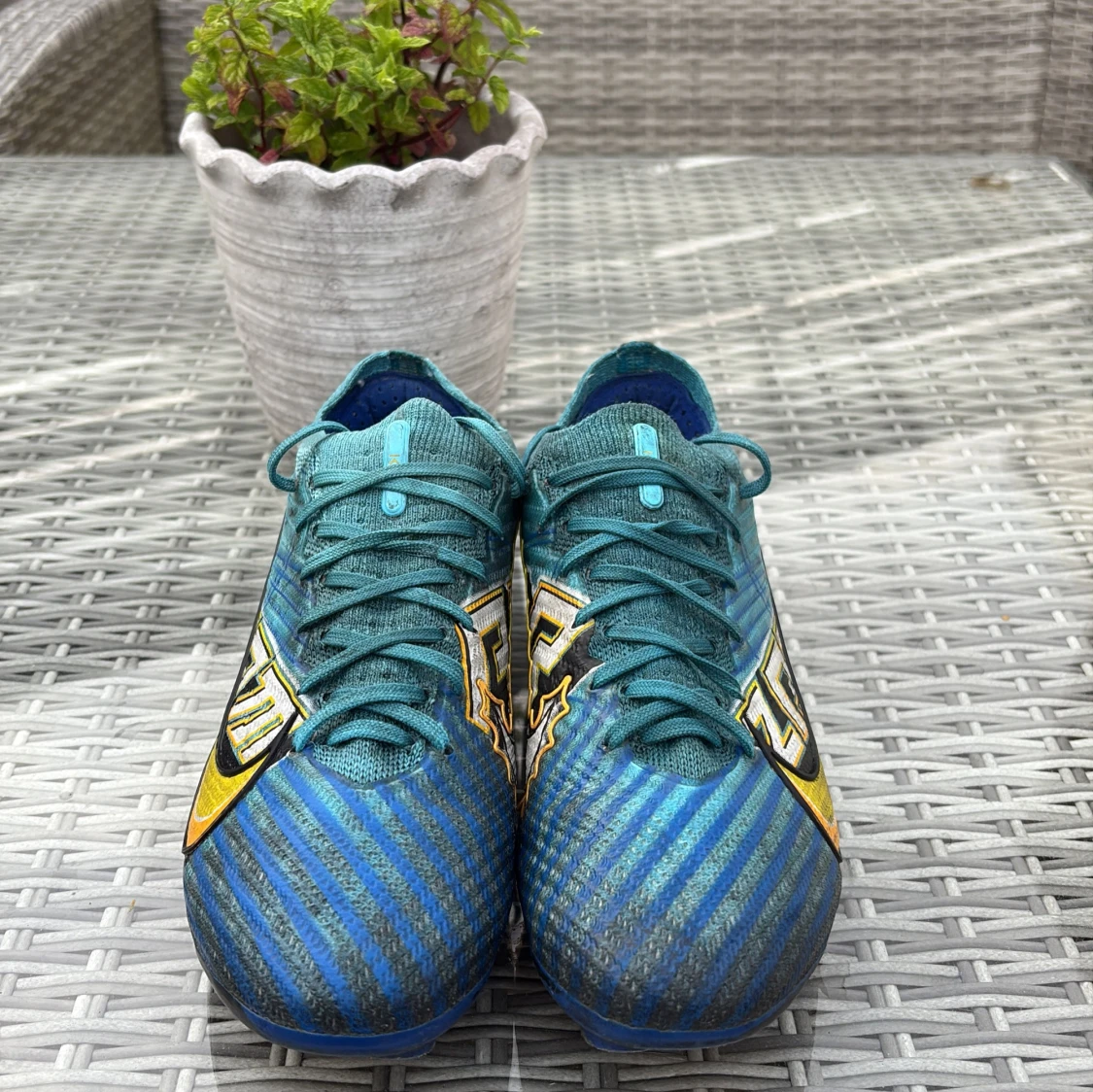 Nike Zoom Mercurial fotbollsskor blå/gul - 1