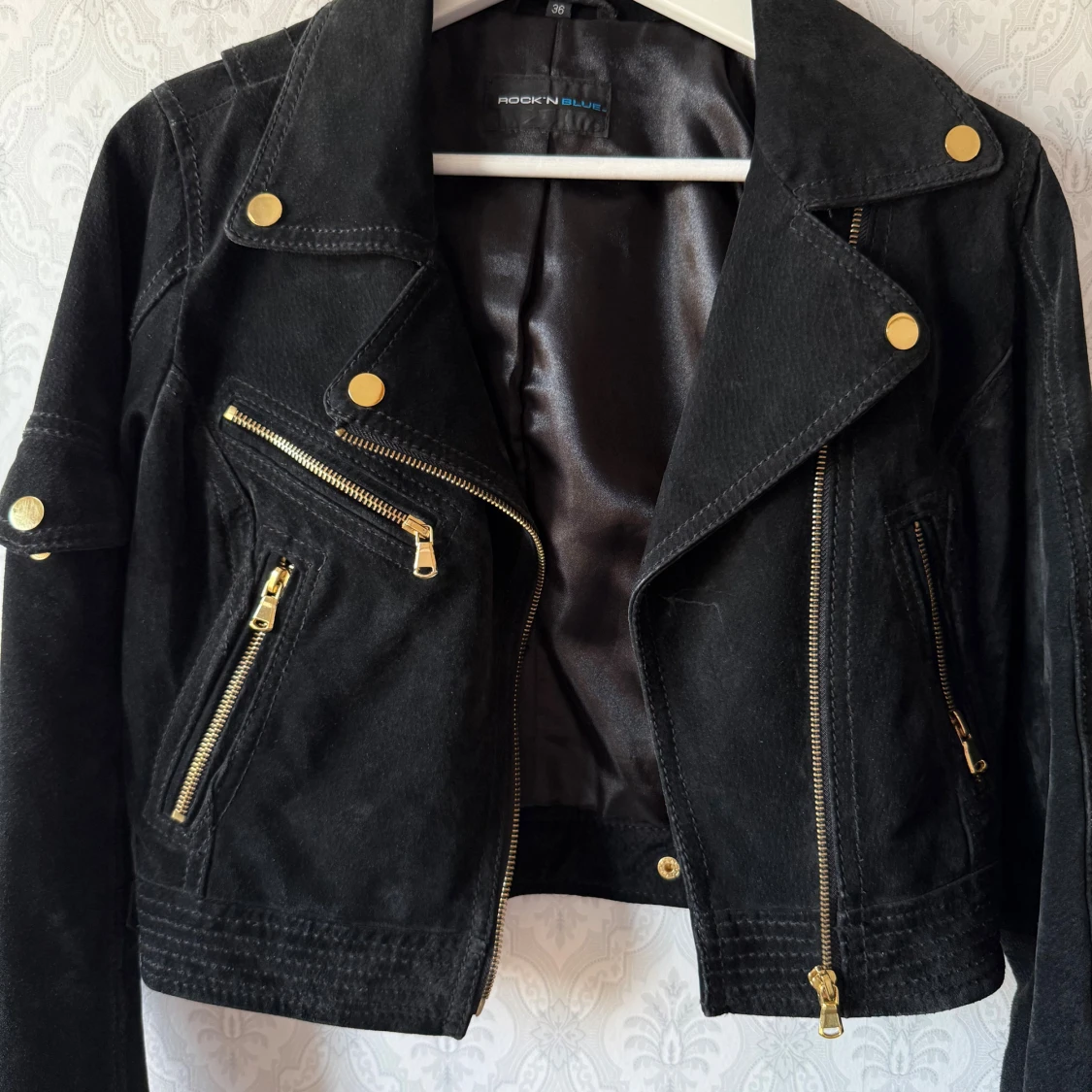 Svart mocka skinnjacka Rock'n Blue - 2