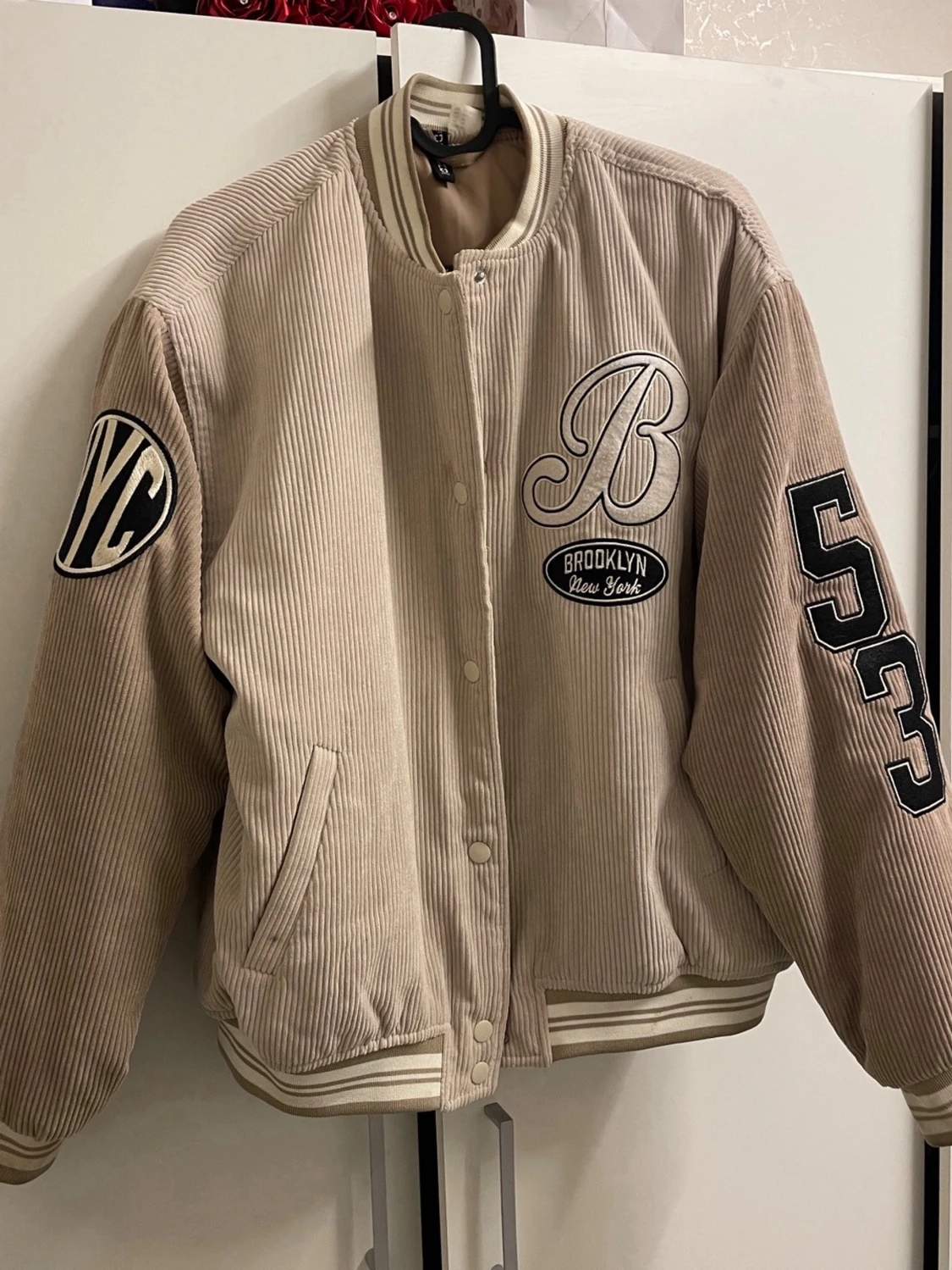 Beige manchester HM bomberjacka Brooklyn