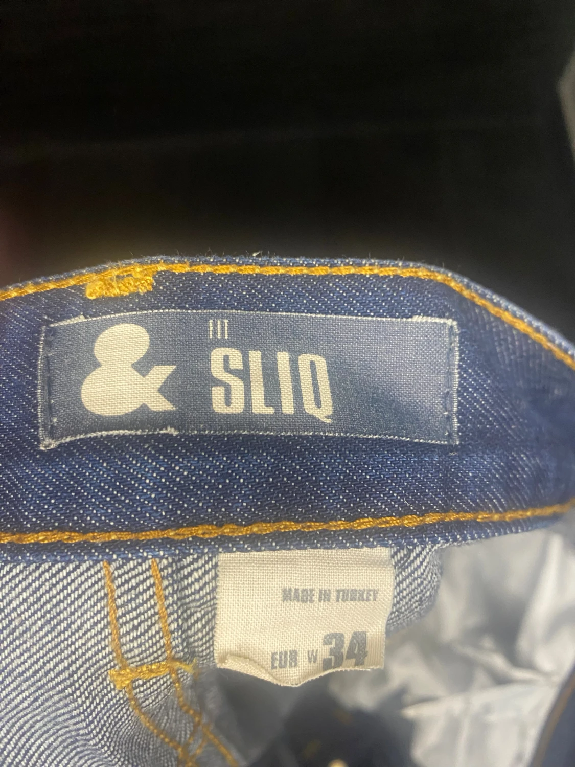 Nya Mörkblå Sliq jeans i straight fit - 3