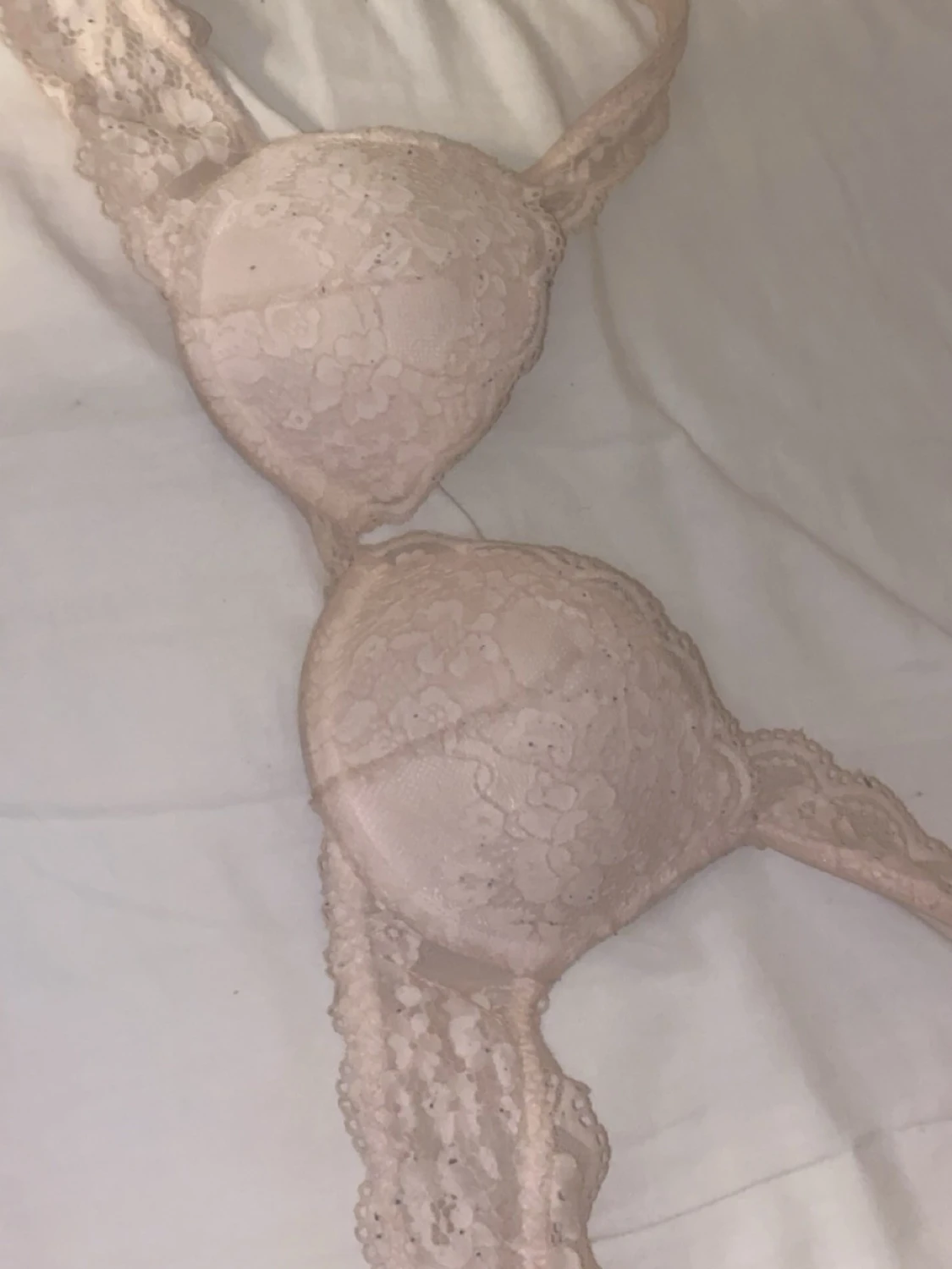 Ljusrosa spets-bh med push up 70A