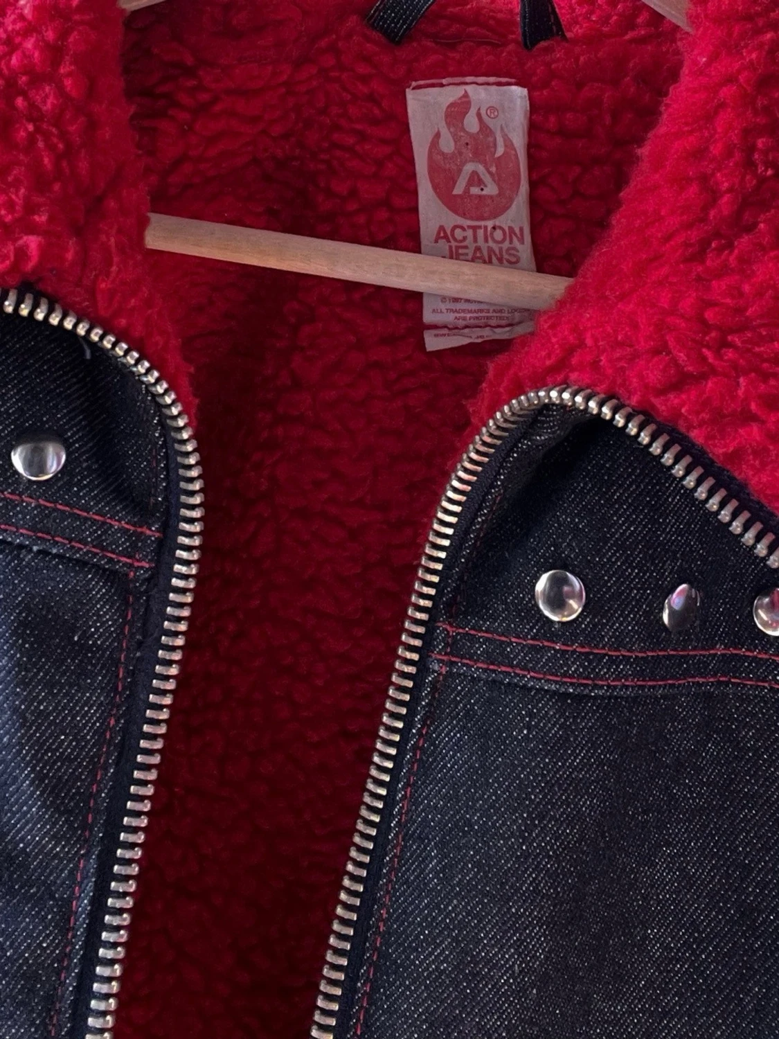 Vintage Acne Fleece Lined Denim Jacket - 5