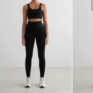 Svarta ribbade tights från amin - I nyskick.