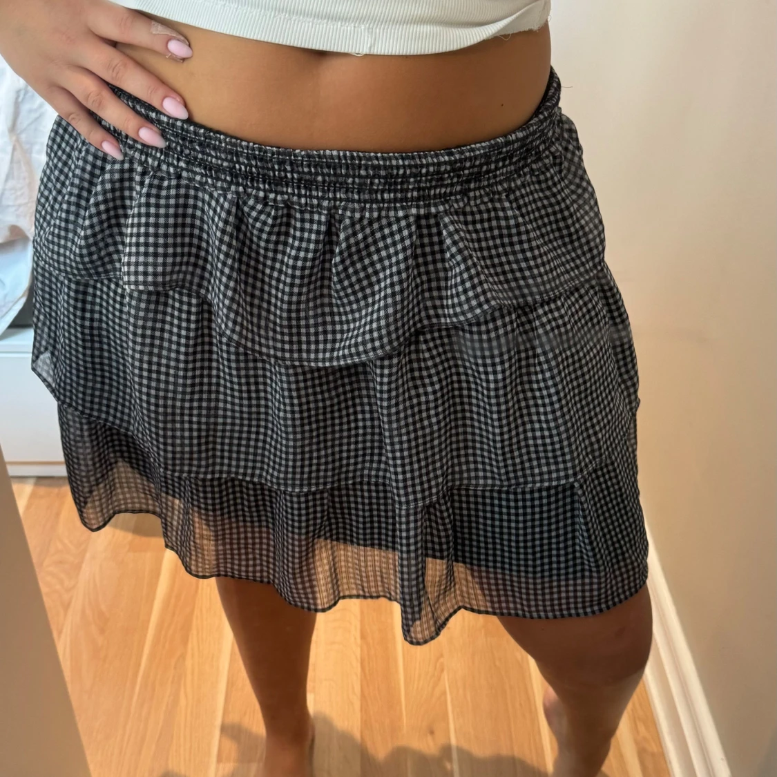 Rutig volangkjol från H&M Divided