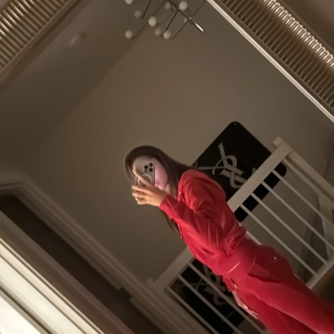 Röda mjukisbyxor i velour - 3