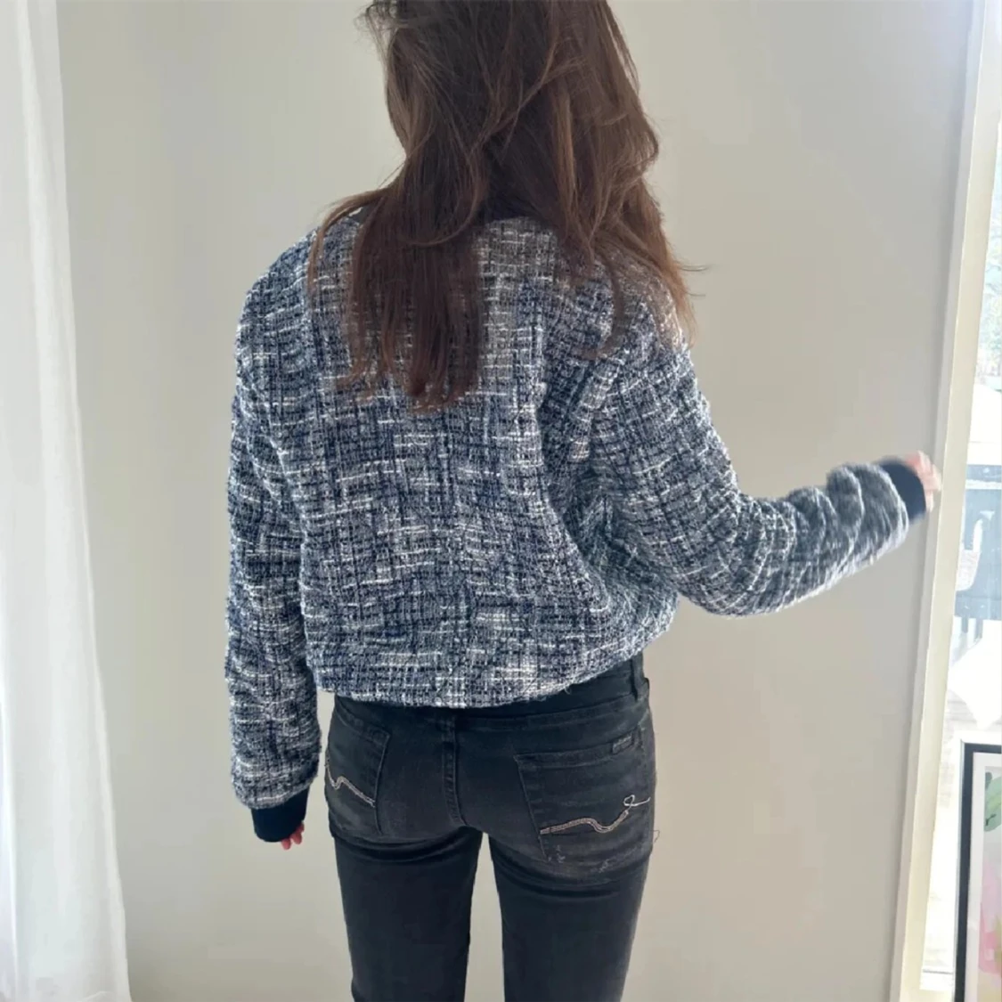 Blå bombarjacka - 90