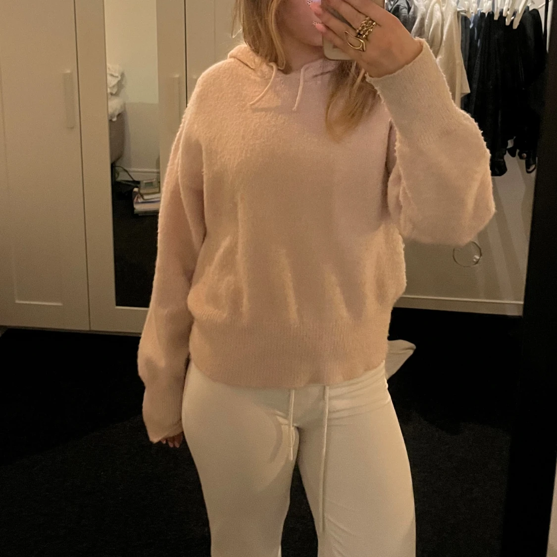 Rosa stickad tröja - 1