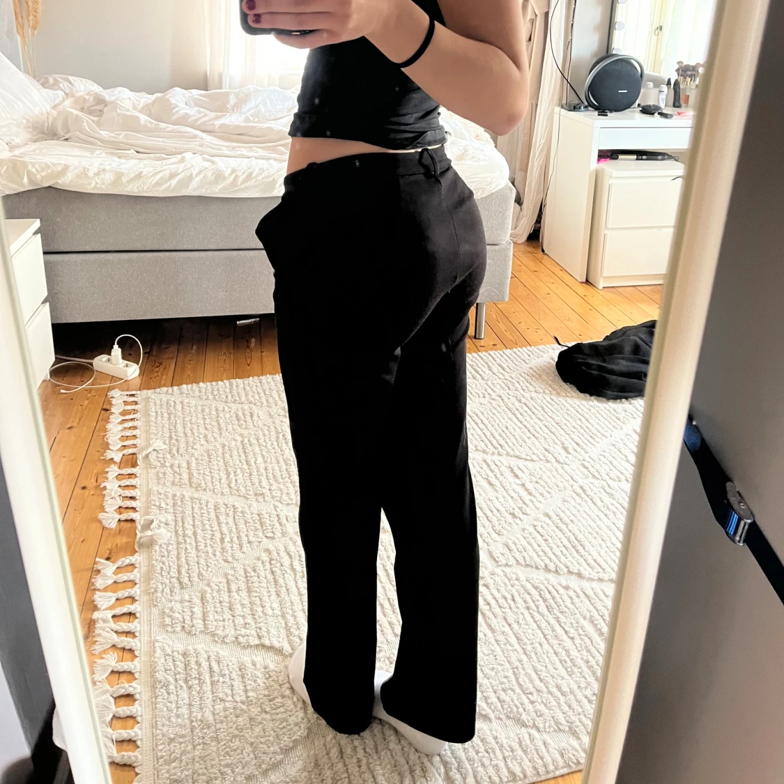 Svarta kostymbyxor med raka ben - 2