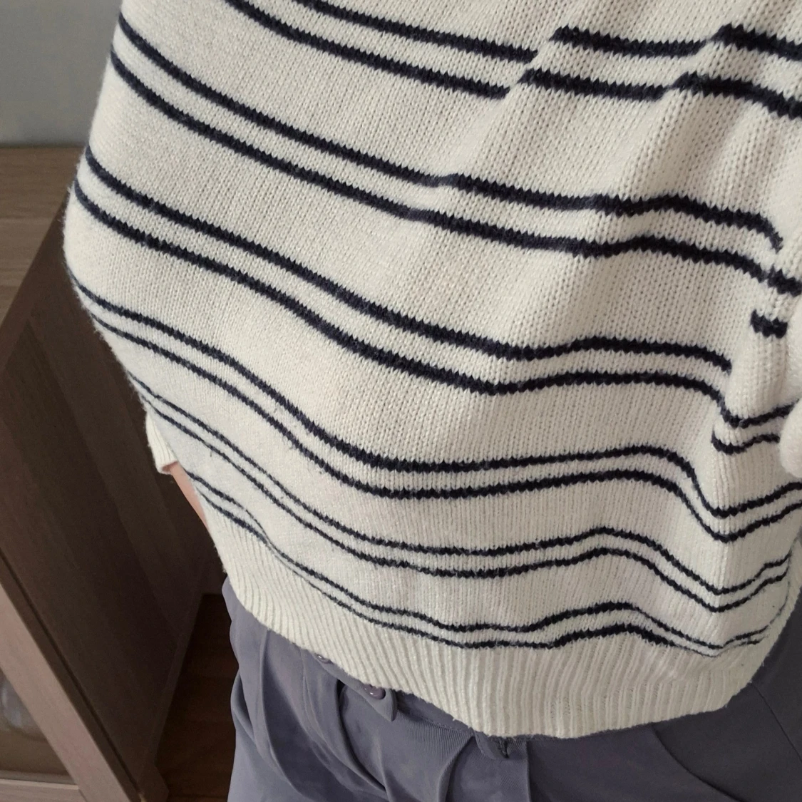 Randig stickad tröja - 3