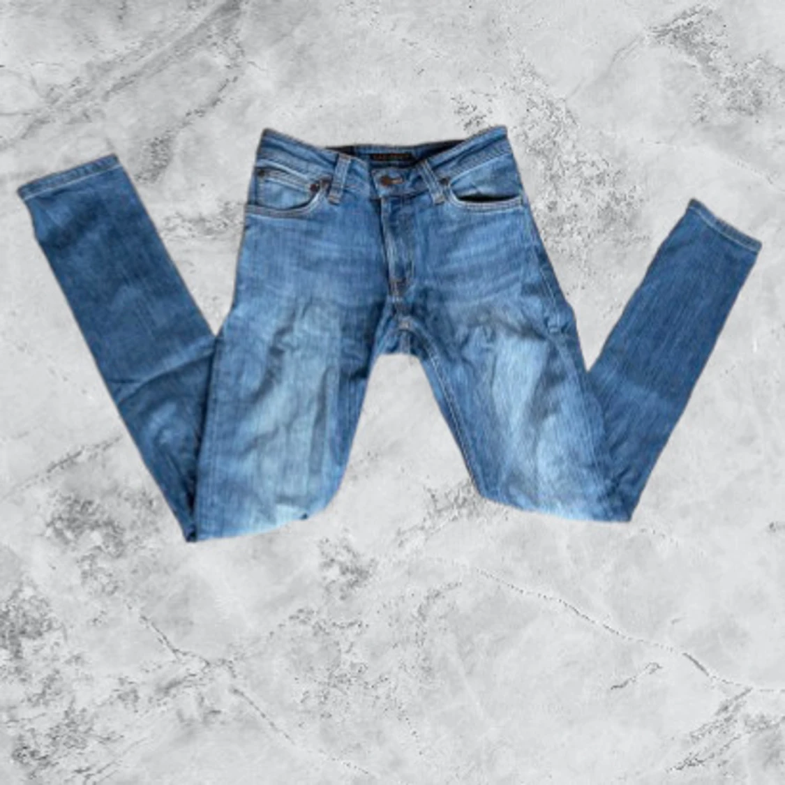 Nudie Jeans blå straight fit jeans - 4