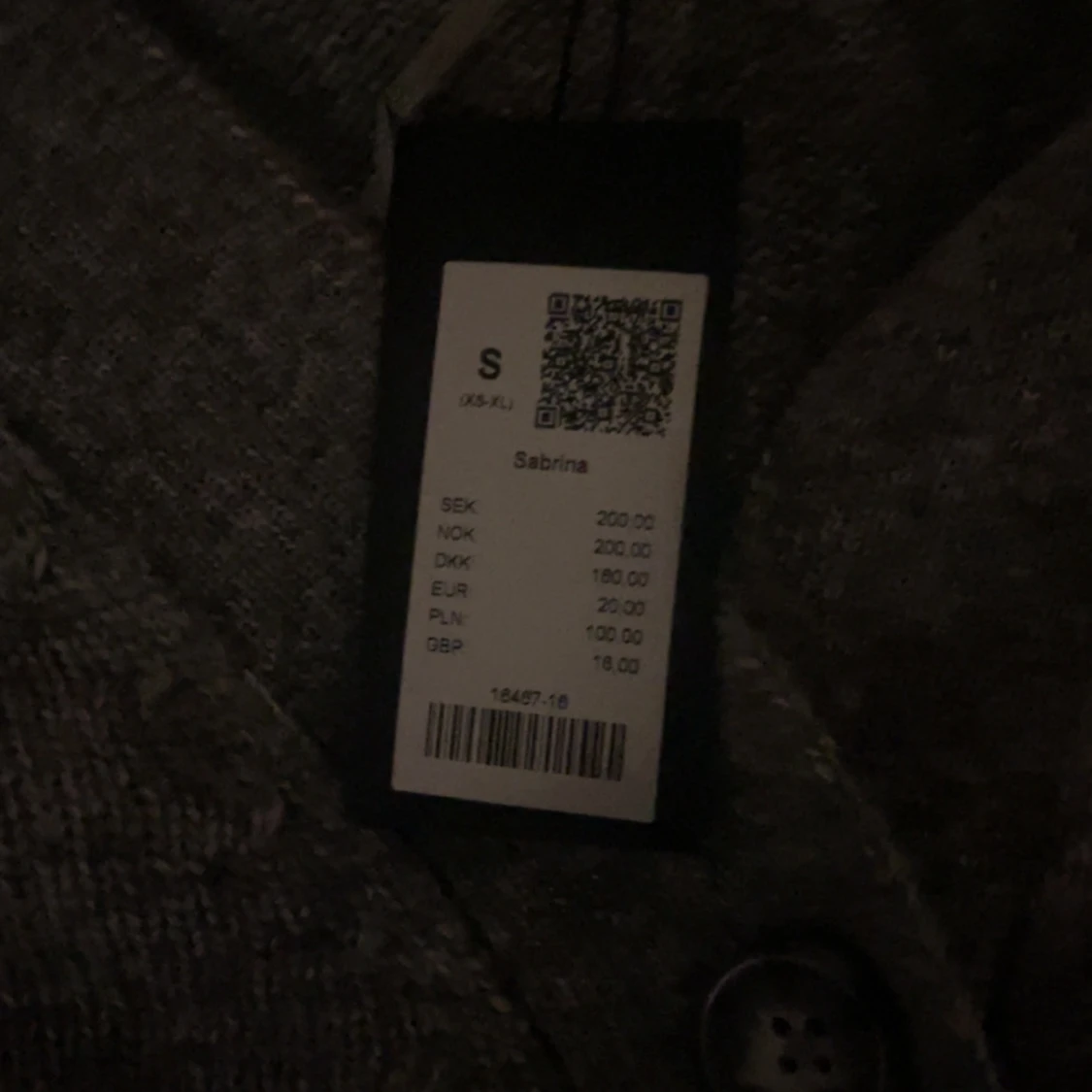 Grå kofta Sabrina i stickad ull - 2