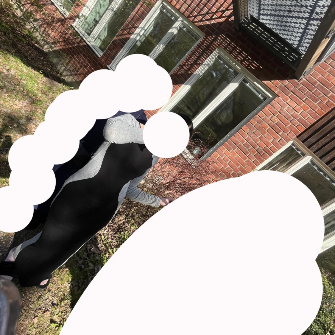 Svart och grå långklänning Club L - 3