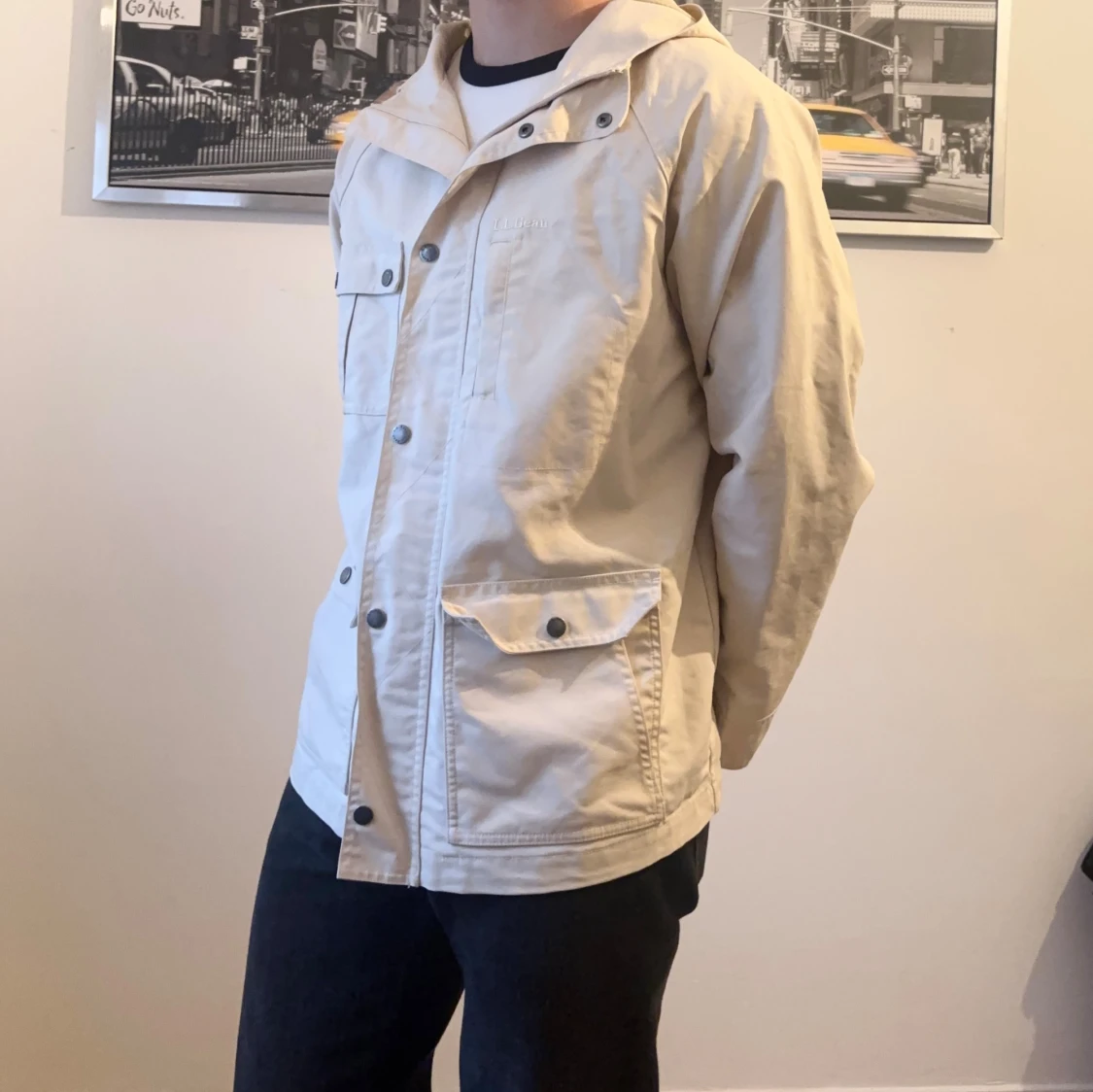 Beige vindjacka från L.L. Bean - 2