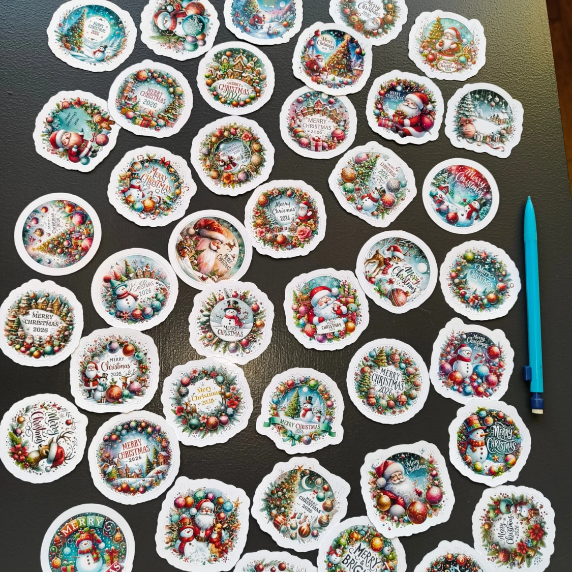 45 at Julklistermärken Merry Christmas 2026 4.5 cm
