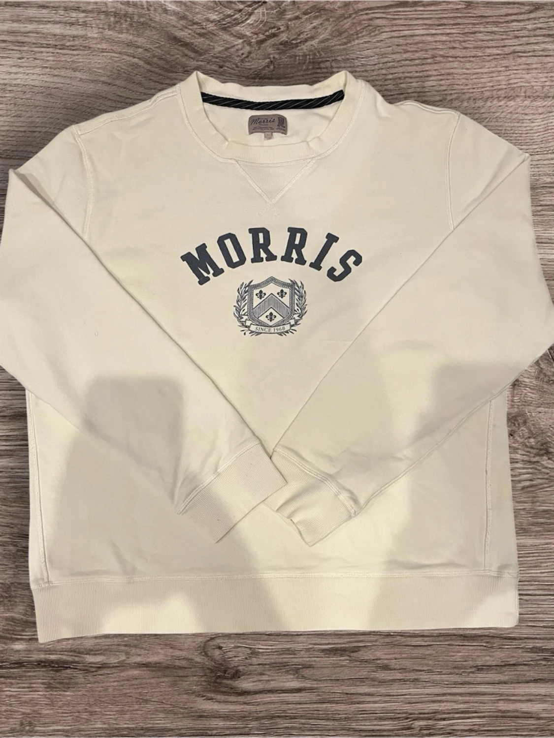 Vit sweatshirt från Morris, storlek L