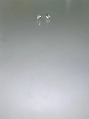 Små silvriga örhängen ✨ - Bilderna visar ett par små silvriga örhängen med klar sten.✨✨✨