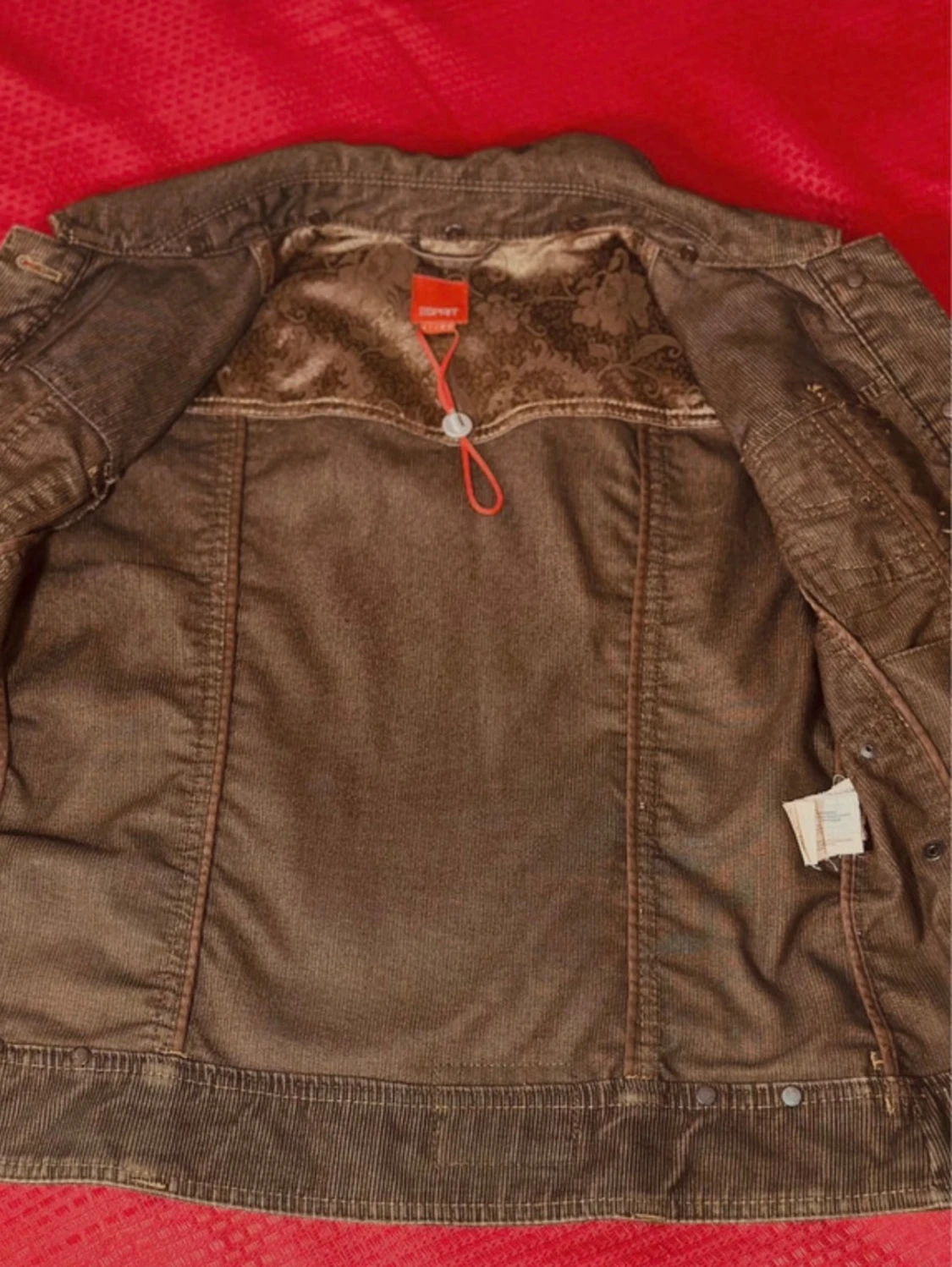 Brun manchesterjacka med fuskpäls från Esprit M - 2