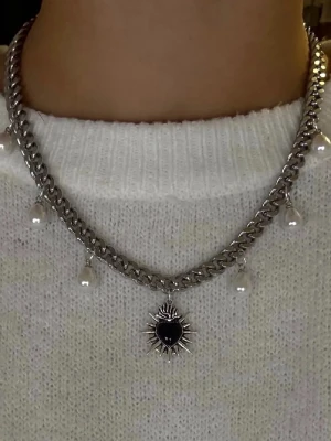 Halsband - Längd 43-48 cm  Kedjestorlek 7mm Rostfritt stål💕