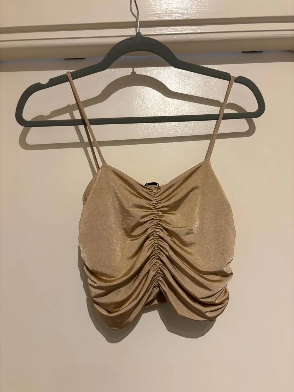 Beige croppad topp, Amisu - 1