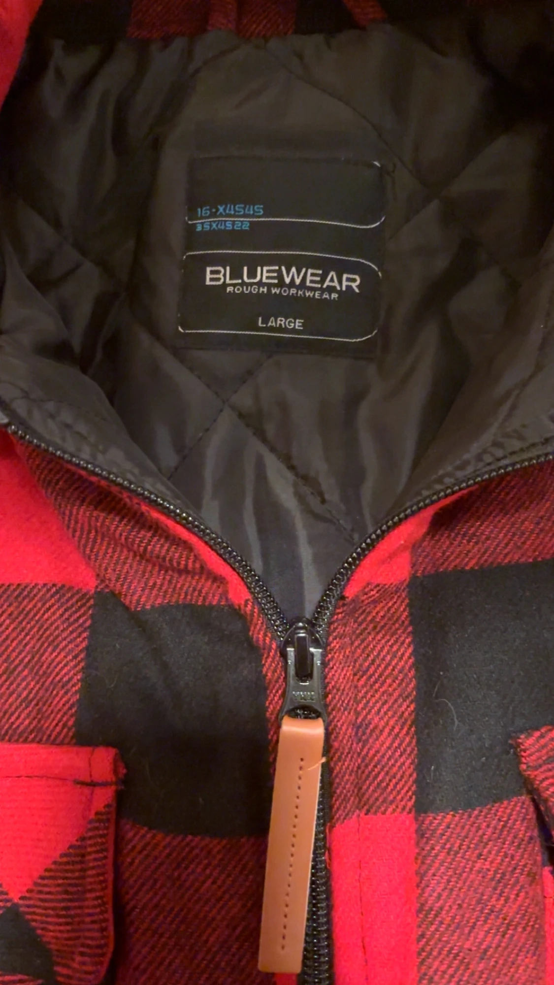 Rutig röd overshirt från Bluewear - 1