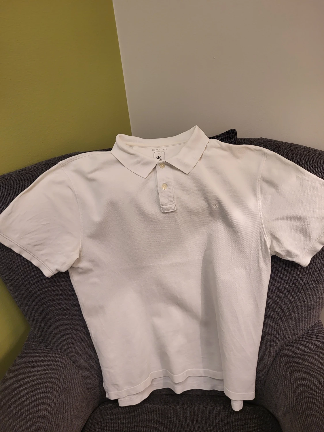 Vit pikétröja från Calvin Klein M - 1