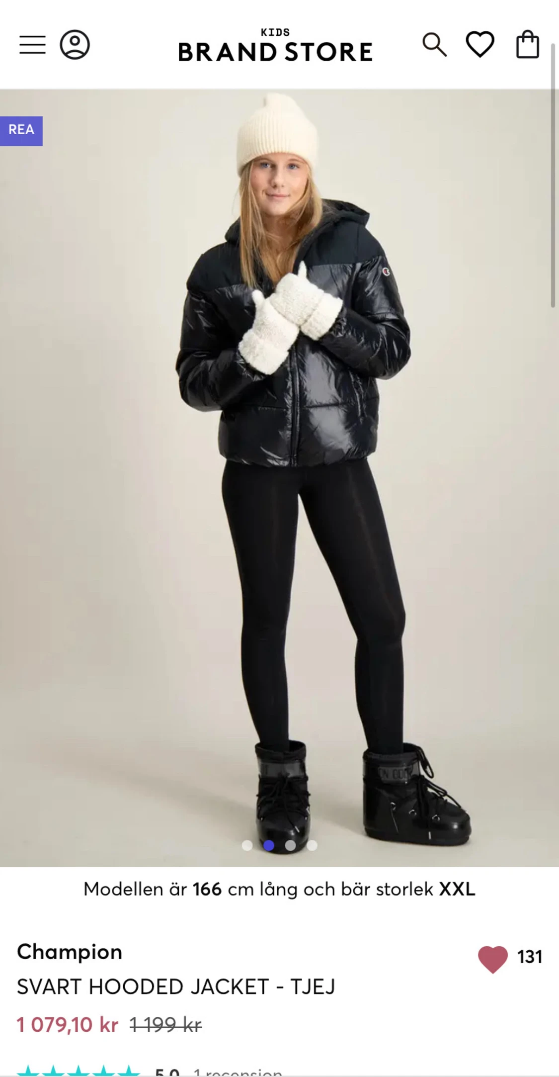 Svart pufferjacka från Champion XL - 3