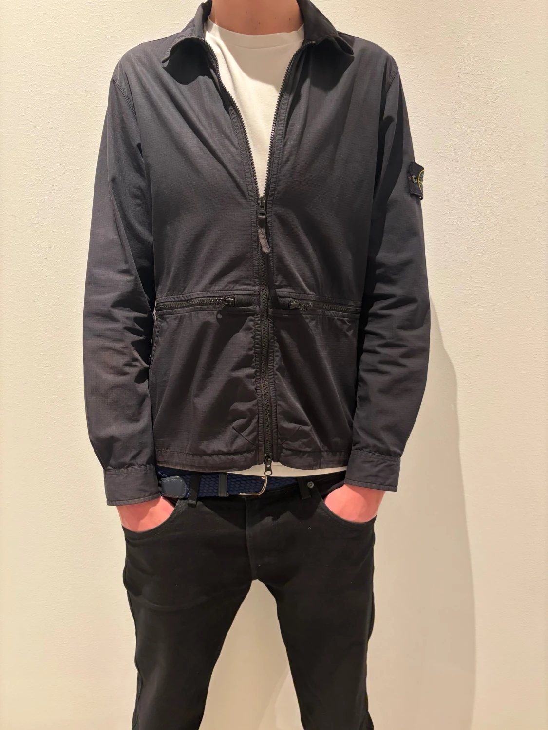 Svart vindjacka från Stone Island