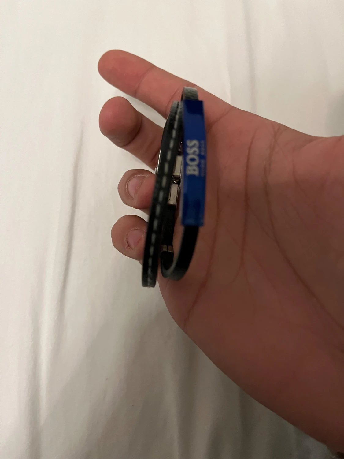 Svart läderarmband från BOSS - 3