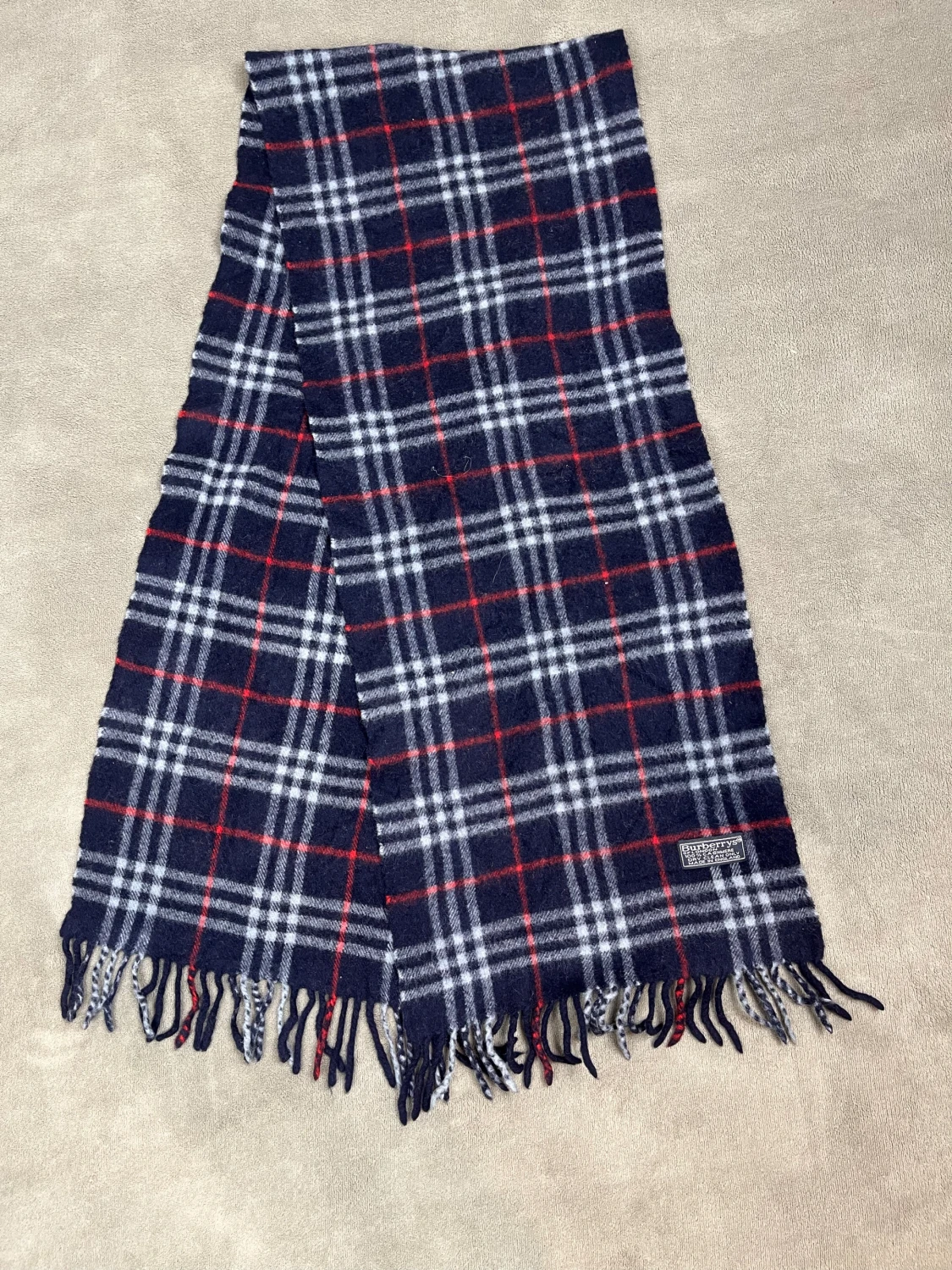 Mörkblå Burrbery halsduk  - 1