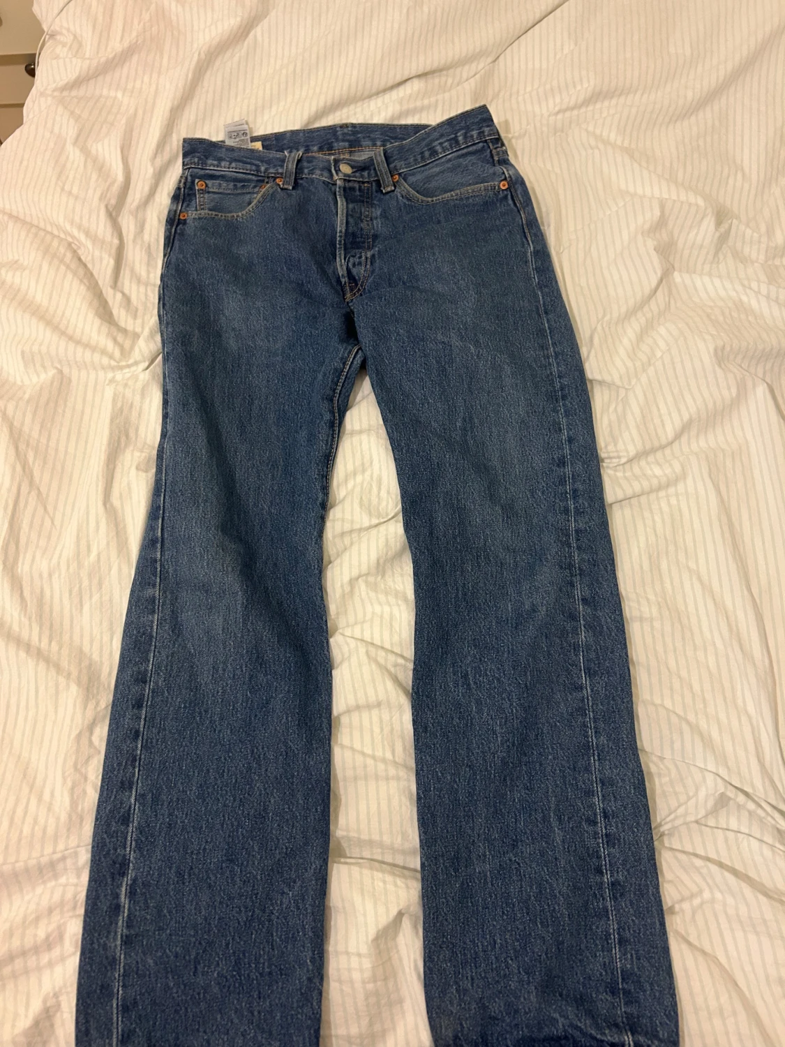 Levi's 501 blå jeans original straight fit - 4