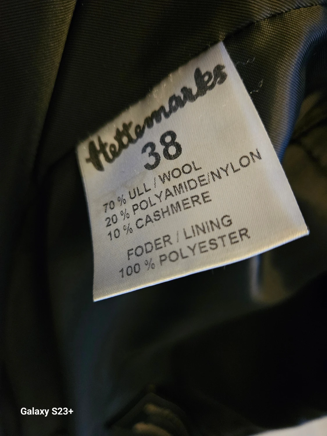 Svart kappa från Hettmarks, strl 38 - 1