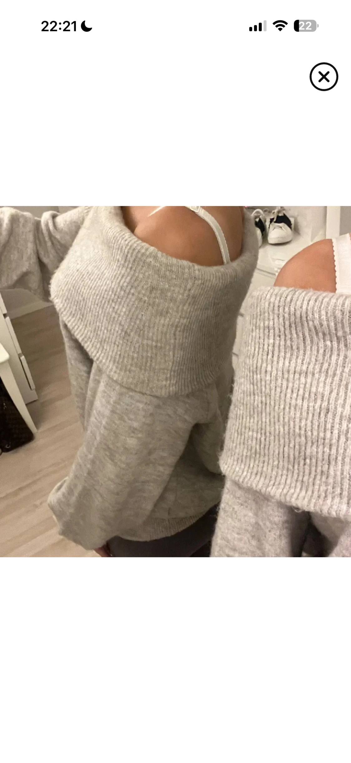 Beige offshoulder stickad tröja H&M - 2