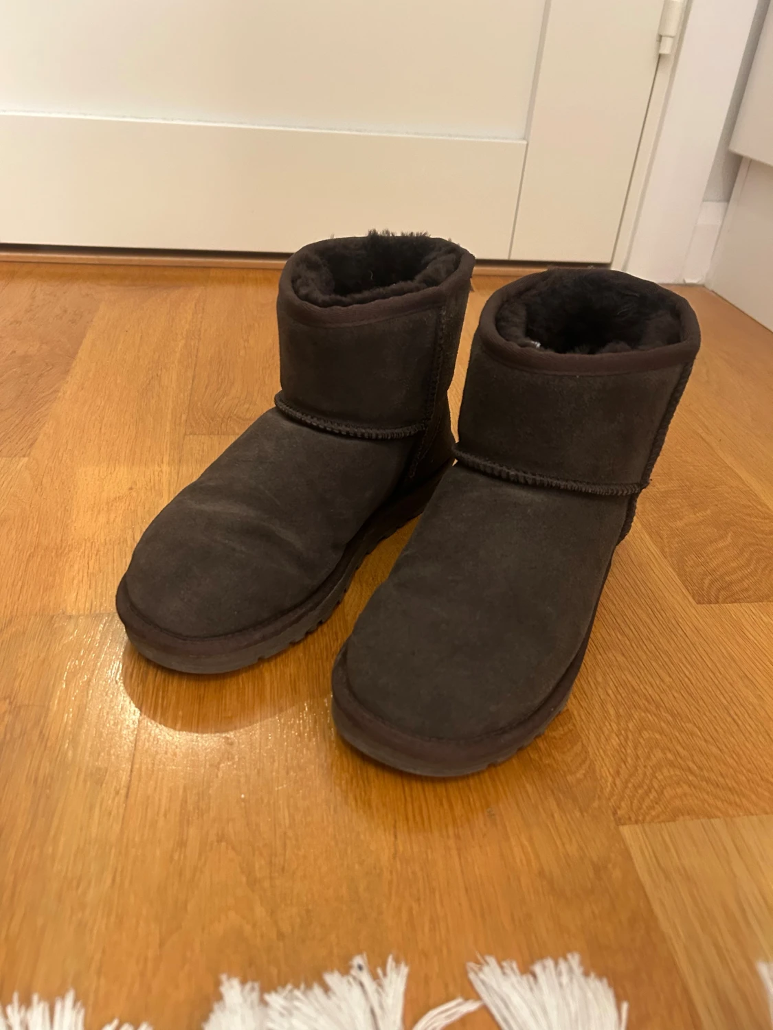 Mörkbruna boots i mocka 38 1/2 eller 39 - 3