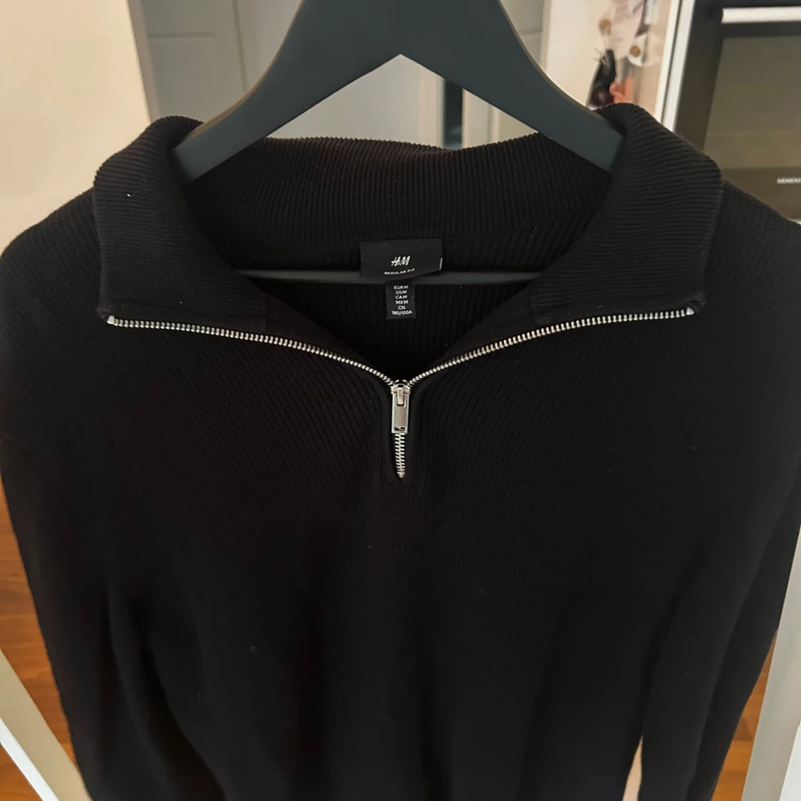 Svart stickad half zip-tröja H&M - 2