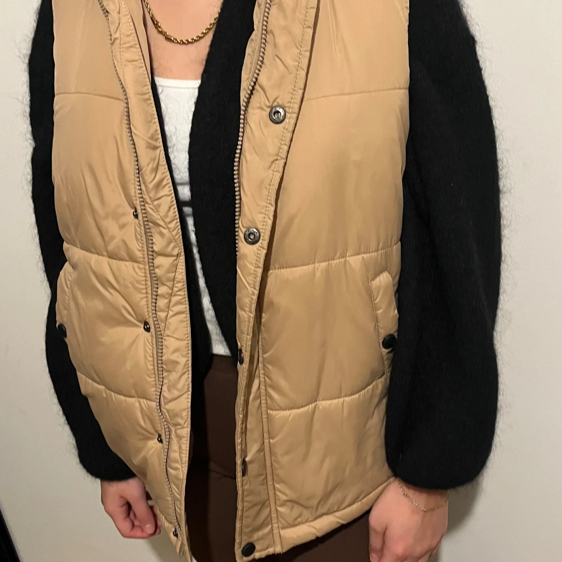 Beige/ ljusbrun väst  - 1