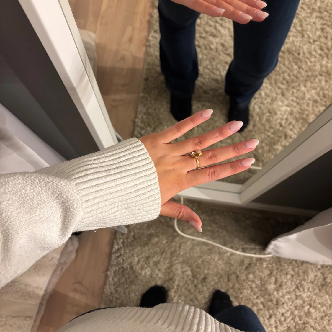 Vit stickad tröja från &other stories  - 1