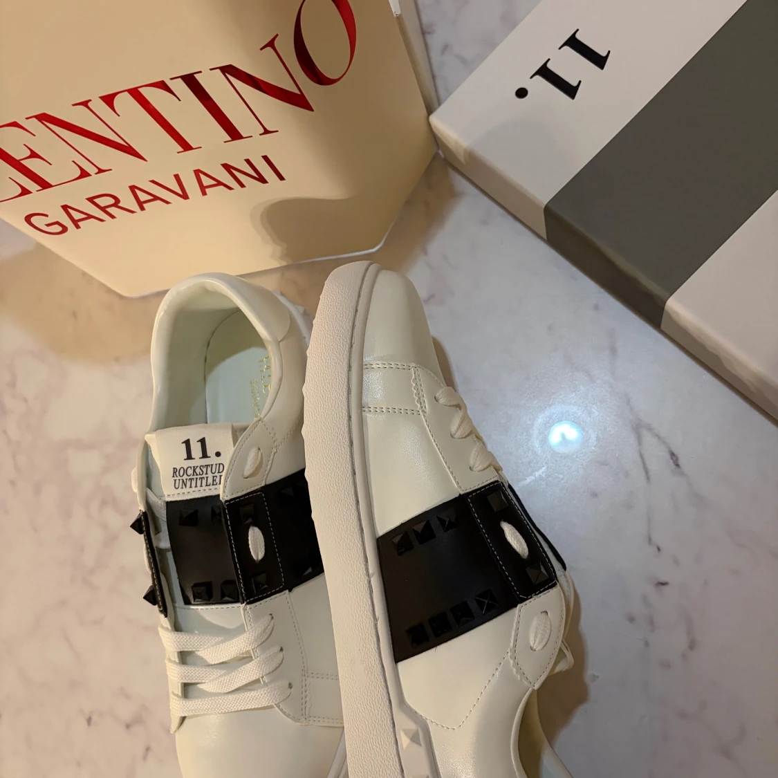 Valentino Rockstud sneakers vit/svart - 4