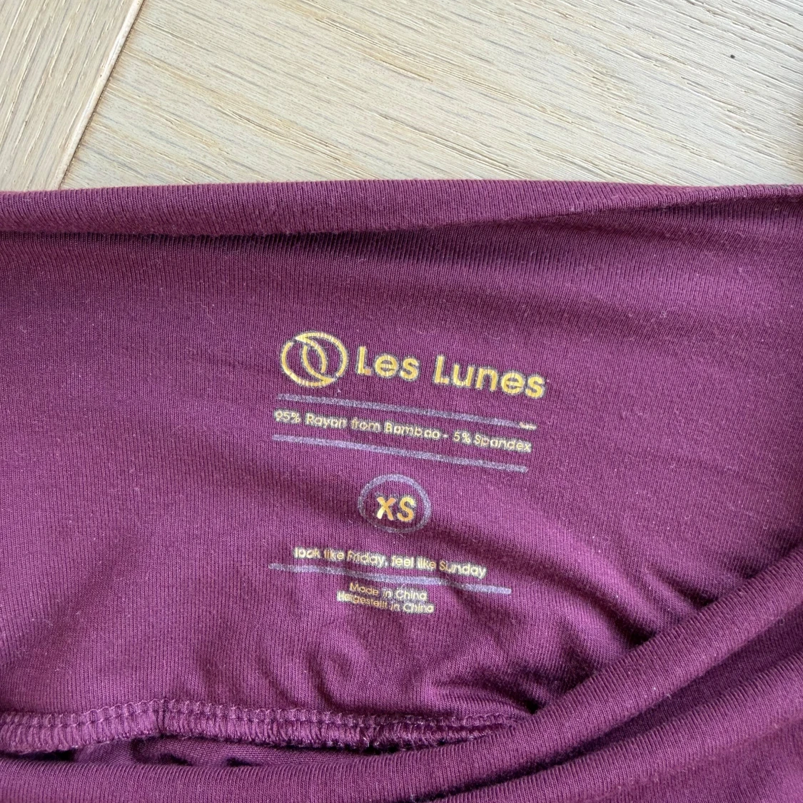 Vinröda leggings från Les Lunes XS - 2