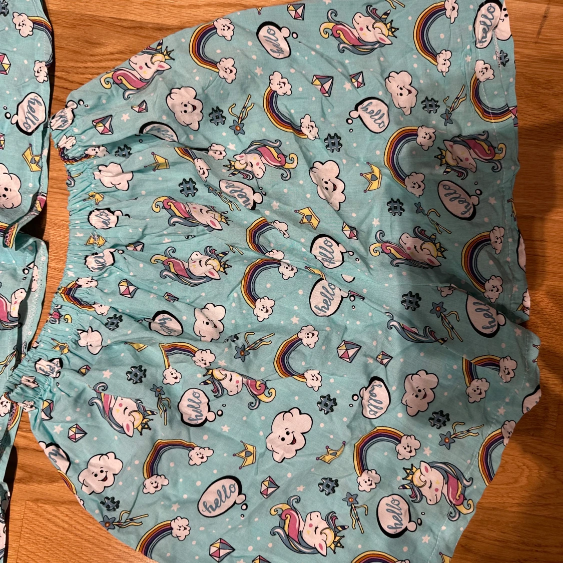 Turkos Pyamas set med enhörningar - 3