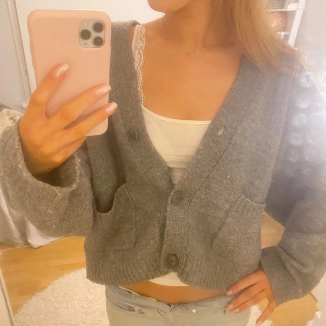 Grå kofta med fickor H&M - 91