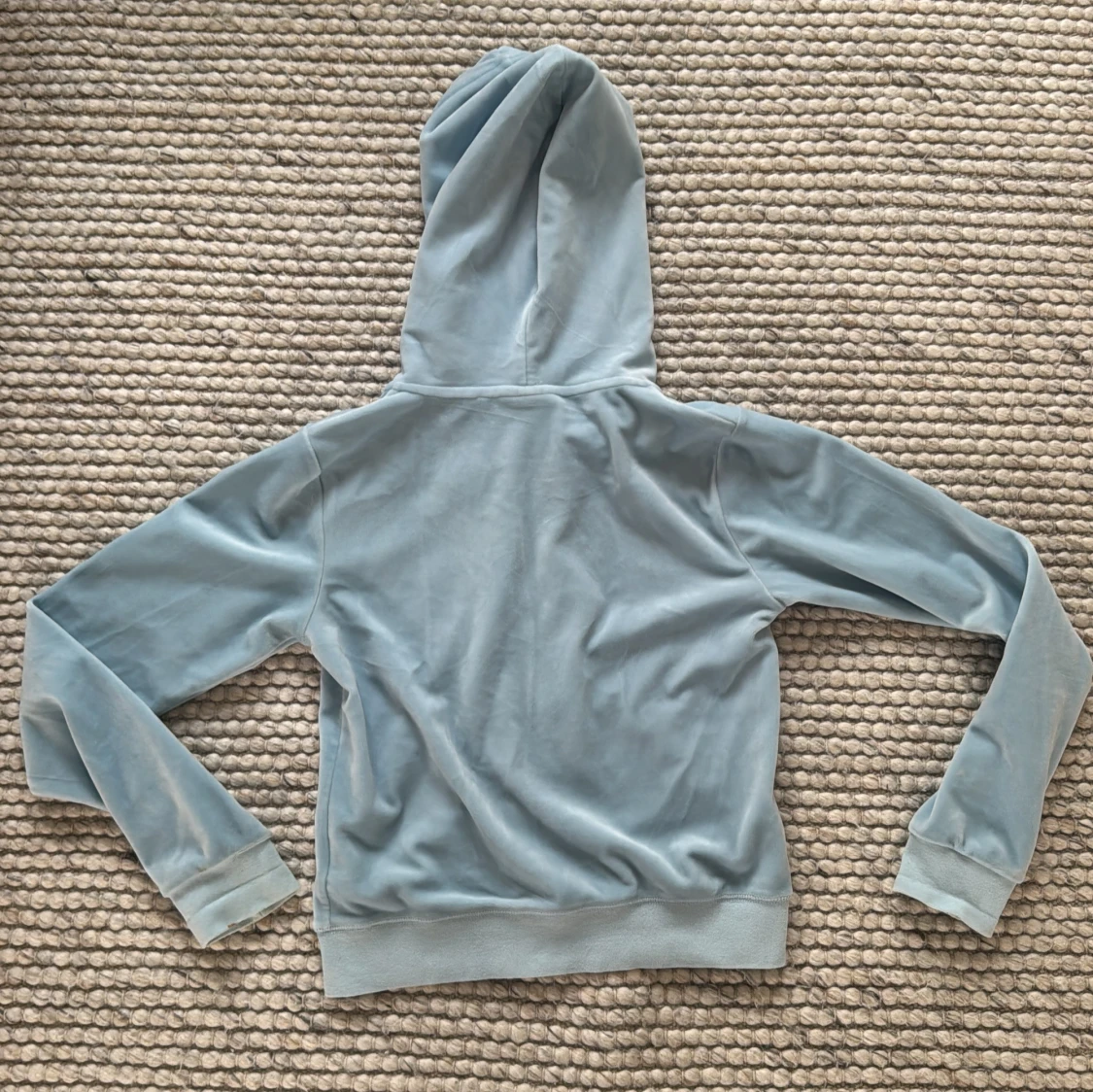 Ljusblå velour hoodie Juicy Couture - 1